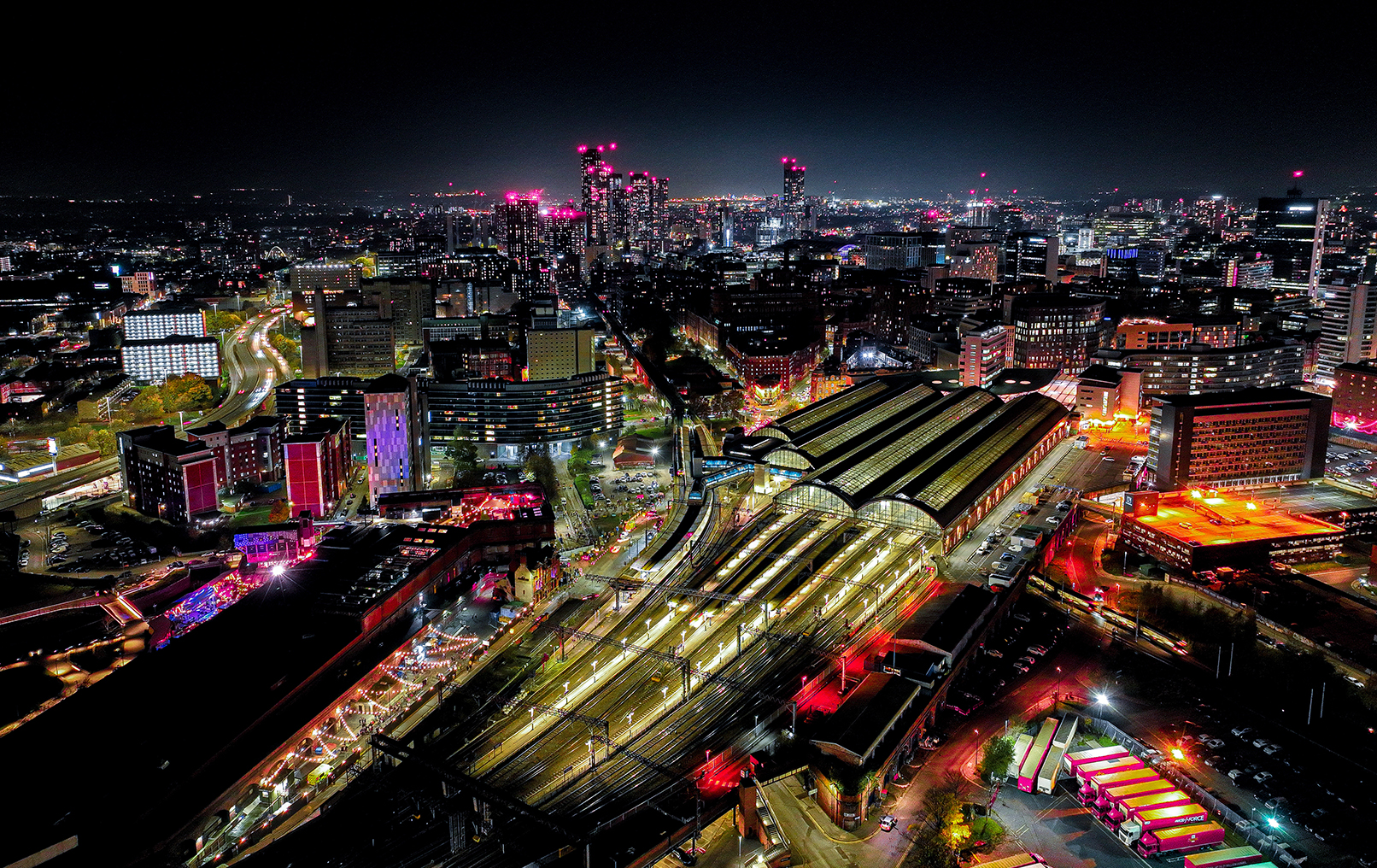 advance trs mc city at night