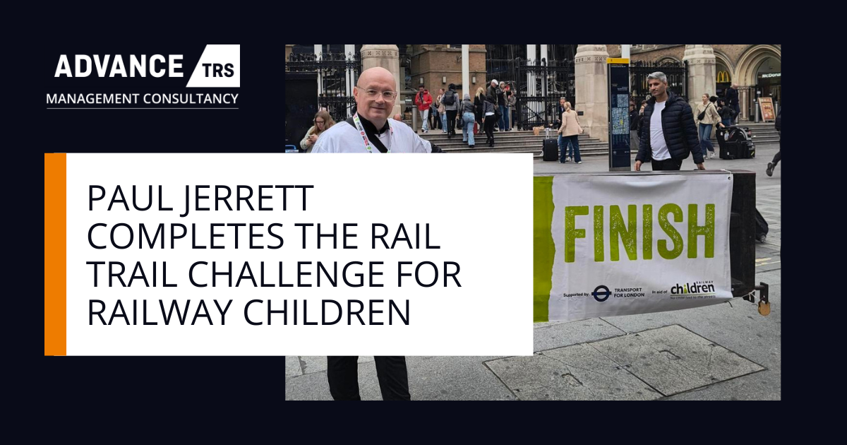 Paul JErrett Completes the Rail Trail Challenge for Railway Children